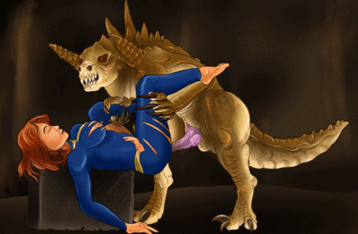 Sex With A Deathclaw.gif
art by vermilion888
Keywords: video;animated_gif;beast;videogame;fallout;reptile;lizard;deathclaw;male;feral;human;woman;female;M/F;penis;missionary;vermilion888